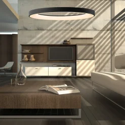 Mantra Iluminación Hængelampe Niseko II, fjernbetjening, Ø 65 cm, sort