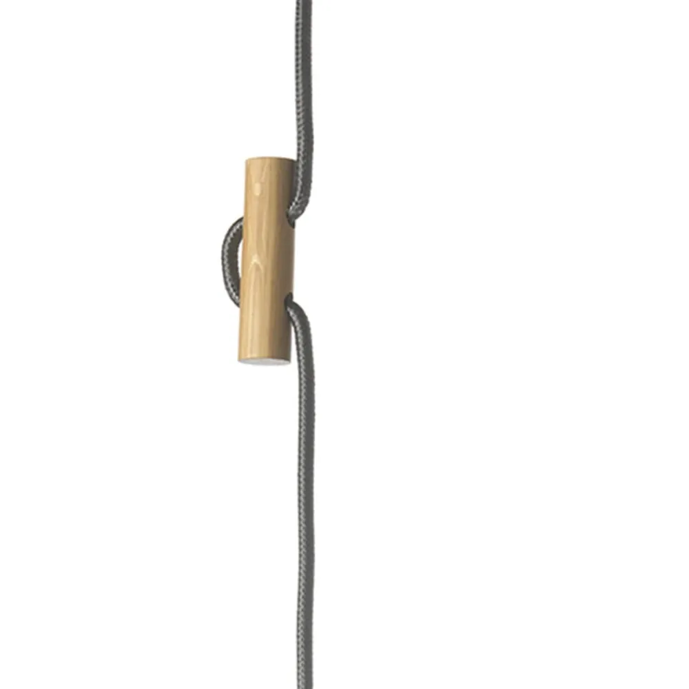 ONLI Pendellamper|Pendellamper>Hængelampe OHANA, opalglas, egetræ, Ø 40 cm, E27