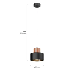 TEMAR LIGHTING Hængelampe Olla, 1 lyskilde