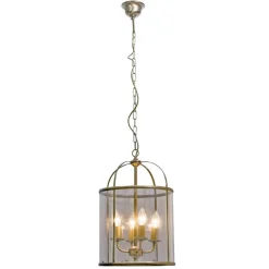 Hængelampe Pimpernel, Ø 32 cm, bronze, klart glas^Steinhauer