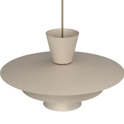 Hængelampe Plato, beige, metal, Ø 38 cm, E27^Luminex Best