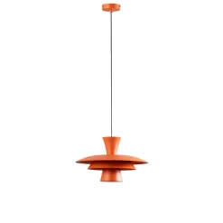 Luminex Hængelampe Plato, orange, metal, Ø 38 cm, E27
