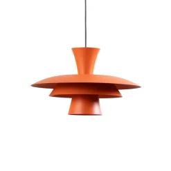 Luminex Hængelampe Plato, orange, metal, Ø 38 cm, E27