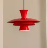 Luminex Gang|Pendellamper>Hængelampe Plato, rød, metal, Ø 38 cm, E27