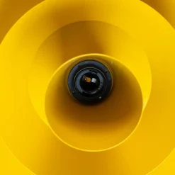 Luminex Hængelampe Plato, sennepsgul, metal, Ø 38 cm, E27