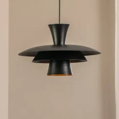 Luminex Hængelampe Plato, sort, metal, Ø 38 cm, E27