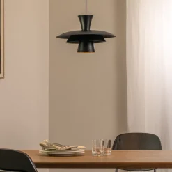 Luminex Hængelampe Plato, sort, metal, Ø 38 cm, E27