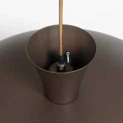 Hængelampe Plato, titanfarvet, metal, Ø 38 cm, E27^Luminex New