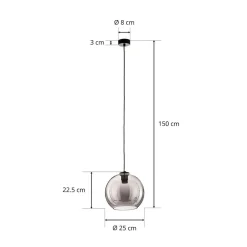 Hængelampe Polaris, spejlet glas, røget^Nowodvorski Lighting Discount