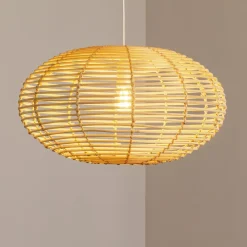 Nowodvorski Lighting Pendellamper>Hængelampe RATTAN, Ø 60 cm, naturbrun, rattan, E27