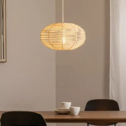 Nowodvorski Lighting Pendellamper>Hængelampe RATTAN, Ø 40 cm, naturbrun, Rattan, E27