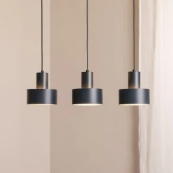 SIGMA Hængelampe Rif 3, antracit, 3 lyskilder, lineær, stål