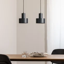 SIGMA Hængelampe Rif 2, antracit, 2 lyskilder, lineær, stål