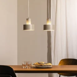 SIGMA Pendellamper|Pendellamper>Hængelampe Rif 2, taupe 2 lyskilder, lineær, stål