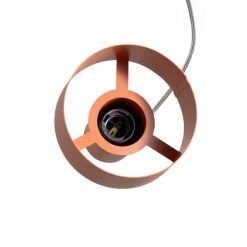 SIGMA Hængelampe Rif 3, teglrød, 3 lyskilder, lineær, stål