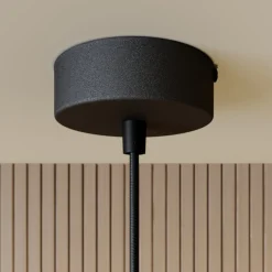 SIGMA Hængelampe Rif i metal, sort, Ø 25 cm