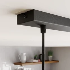 SIGMA Hængelampe Rif, lineær med 2 lyskilder, sort