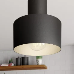 SIGMA Hængelampe Rif, lineær med 2 lyskilder, sort