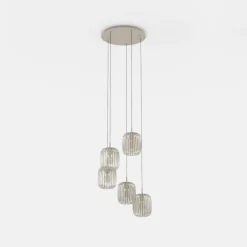 Hængelampe Romazzina, sandfarvet, stål, Ø 50 cm, 5 lyskilder.^EGLO Best