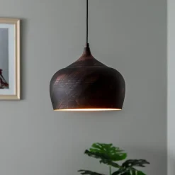 Opviq Hængelampe Saglam 3761 1 lyskilde Ø28cm kobber/guld