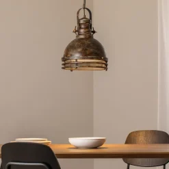 Opviq Hængelampe Saglam, 1 lyskilde, antik messing, Ø 30 cm, metal