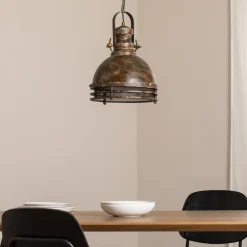 Opviq Hængelampe Saglam, 1 lyskilde, antik messing, Ø 30 cm, metal