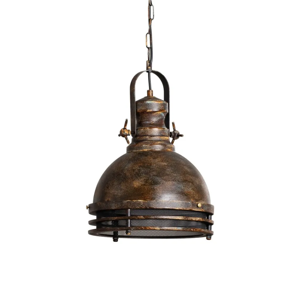 Opviq Hængelampe Saglam, 1 lyskilde, antik messing, Ø 30 cm, metal