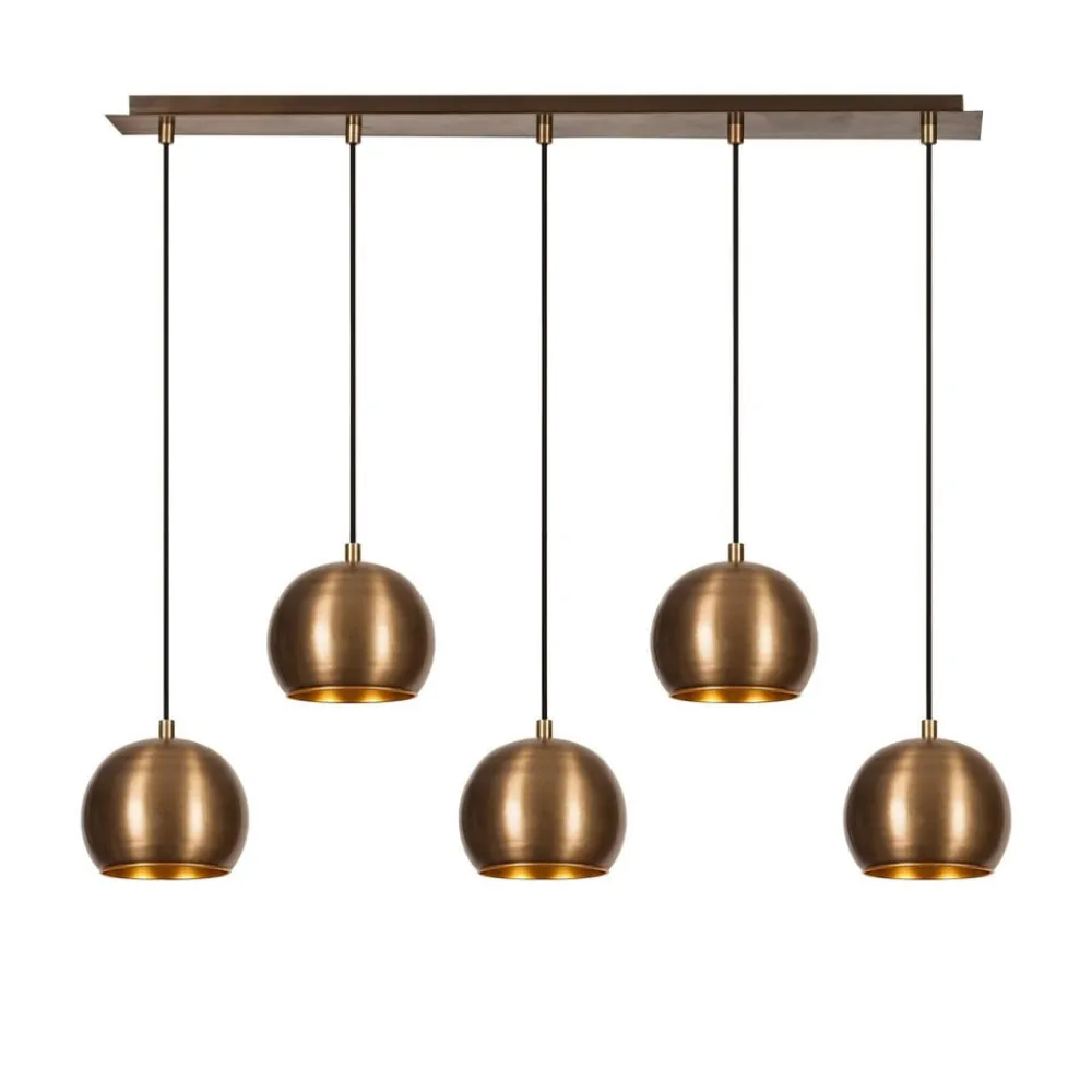 Hængelampe Sivani MR-1000, antik guld, jern, 5 lyskilder^Opviq Hot