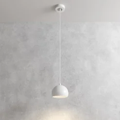 Luminex Hængelampe Sool, hvid, Ø 15 cm, metal