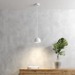 Luminex Hængelampe Sool, hvid, Ø 15 cm, metal