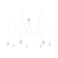 Nowodvorski Lighting Pendellamper>Hængelampe Spider i hvid, 7 lyskilder