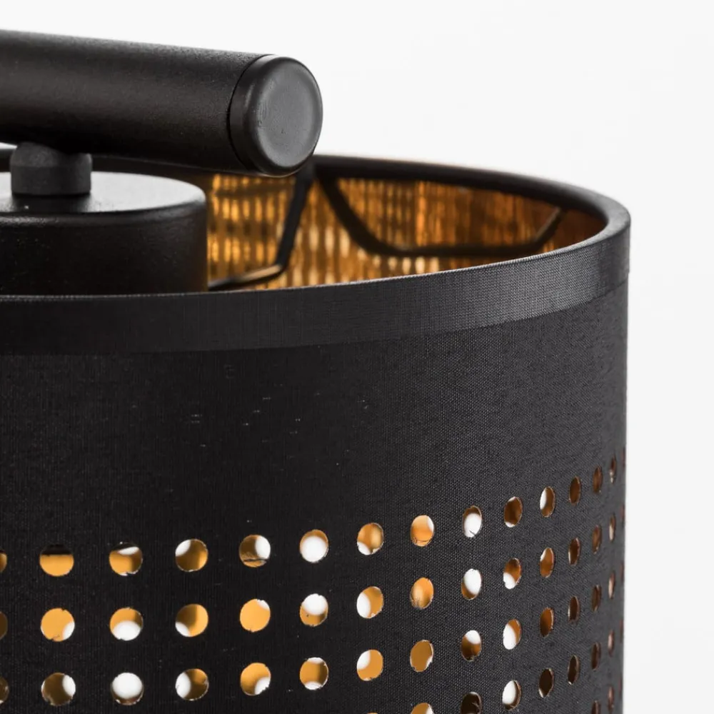 TK Lighting Hængelampe Tago, 4 lyskilder, sort/guld