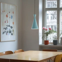 Opviq Hængelampe Tom, turkis, metal, Ø 19 cm, E27