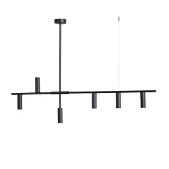 Hængelampe Trevo 6 All Black, metal, sort, GU10^ALDEX