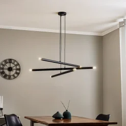 ALDEX Hængelampe Tubo, sort, 6 lyskilder
