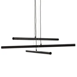 ALDEX Hængelampe Tubo, sort, 6 lyskilder