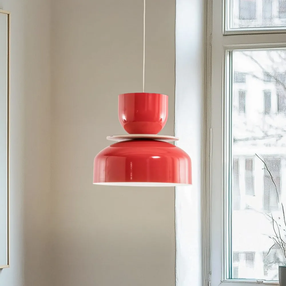 ALDEX Pendellamper>Hængelampe Uto, rød, Ø 30 cm, metal