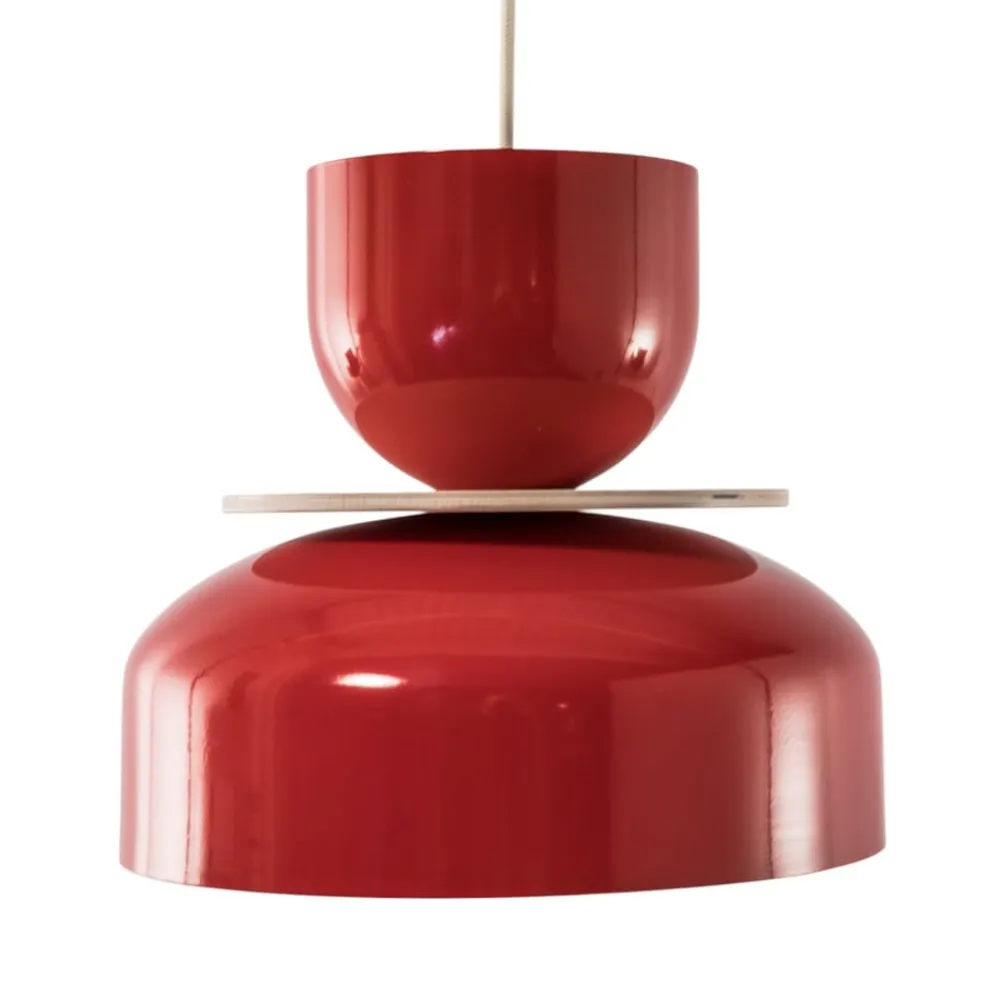 ALDEX Pendellamper>Hængelampe Uto, rød, Ø 30 cm, metal