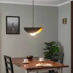 Opviq Pendellamper>Hængelampe Vatoz 2866 1 lyskilde, sort, opalglas