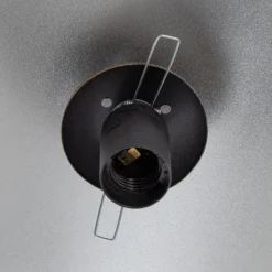 Opviq Hængelampe Vatoz, 1 lyskilde, sort, Ø 40 cm, metal/glas