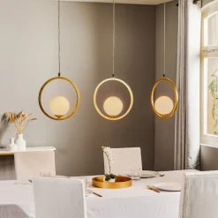 Hængelampe Vienna, opalglas, messing, 3 lyskilder^Eko-Light Clearance