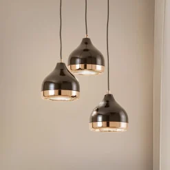 Hængelampe Yildo 6871 3 lyskilder rondel sort/kobber^Opviq Outlet