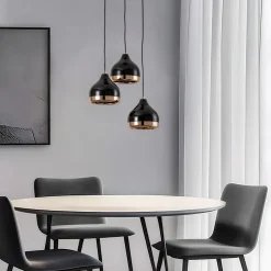Hængelampe Yildo 6871 3 lyskilder rondel sort/kobber^Opviq Outlet