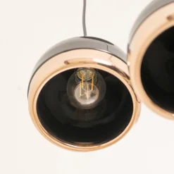 Hængelampe Yildo 6871 3 lyskilder rondel sort/kobber^Opviq Outlet