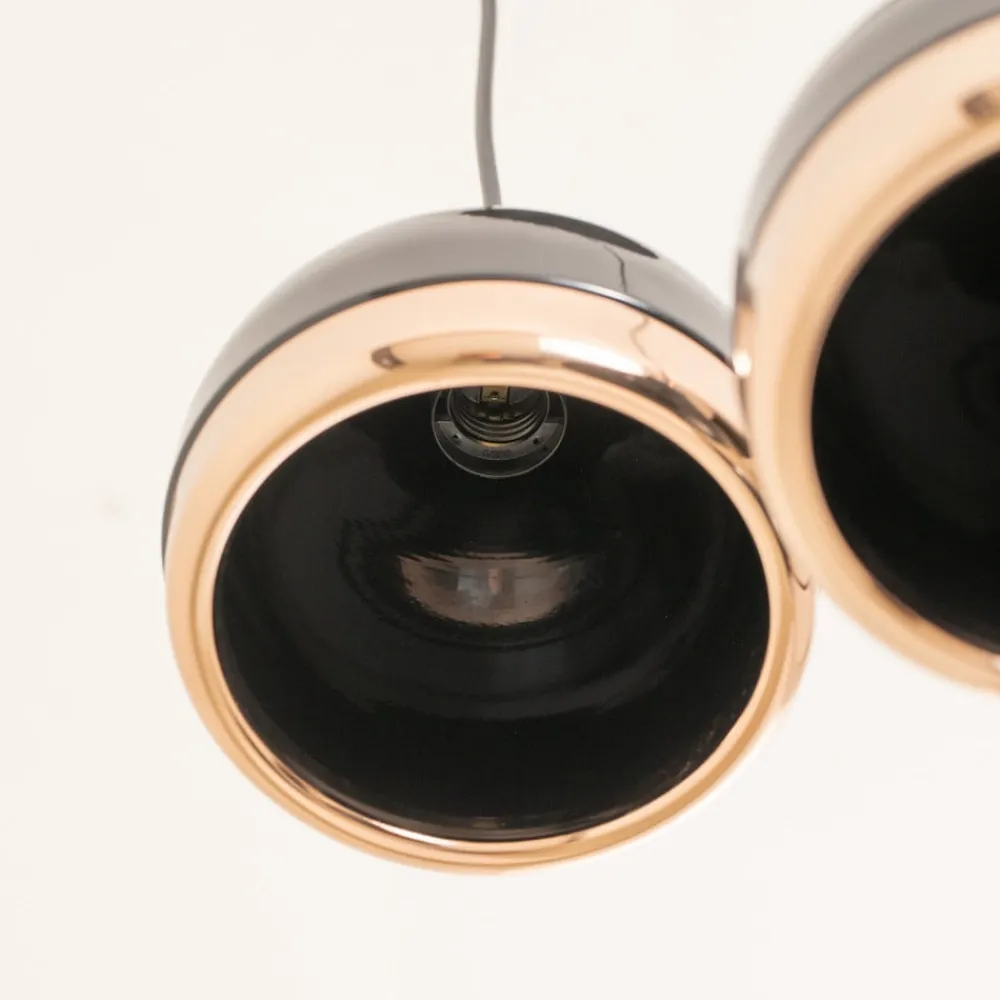 Hængelampe Yildo 6871 3 lyskilder rondel sort/kobber^Opviq Outlet
