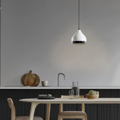 Opviq Pendellamper>Hængelampe Yildo 6868, hvid/sort, metal, 1 lyskilde