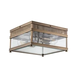 Elstead Udendørs Loftlamper>Holborn udendørs loftslampe, kantet, mørk bronze