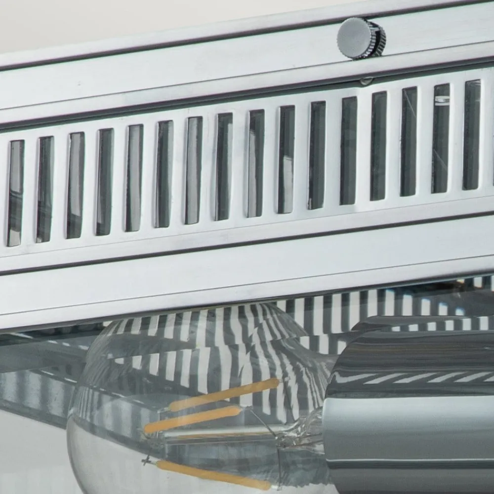 Holborn udendørs loftslampe, kantet, poleret krom^Elstead Best