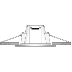 Ledino Holstein LED indbygningslampe IP65 116° stiv, hvid
