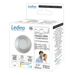 Holstein LED indbygningslampe IP65 116° stiv stål^Ledino Outlet